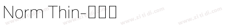 Norm Thin字体转换